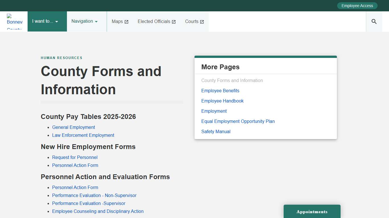 County Forms and Information Bonneville County